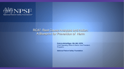 RCA2: Root Cause Analyses and Action: A Blueprint for Prevention