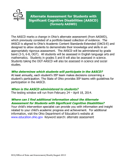 Alternate Assessment - Dublin City Schools