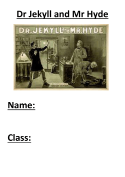 Dr Jekyll and Mr Hyde student booklet DOCX File