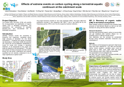 Effects of extreme events on carbon cycling along a terrestrial