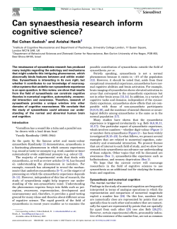 Can synaesthesia research inform cognitive science?