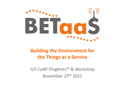 Building the Environment for the Things as a Service
