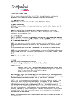 TERMS AND CONDITIONS Win an amazing