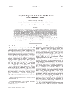 Atmospheric Response to North Pacific SST: The Role of Ocean