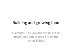 Building and growing food