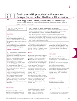 Persistence with prescribed antimuscarinic therapy for overactive