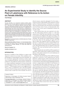 An Experimental Study to identify the Source Plant of