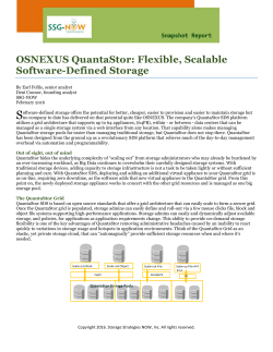 OSNEXUS QuantaStor: Flexible, Scalable Software