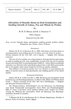 Alleviation of Osmotic Stress on Seed Germination and