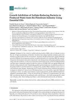 Growth Inhibition of Sulfate-Reducing Bacteria in Produced