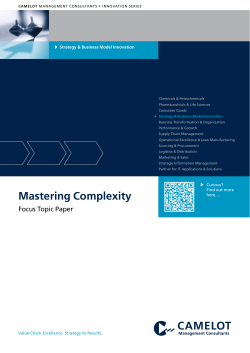 Mastering Complexity