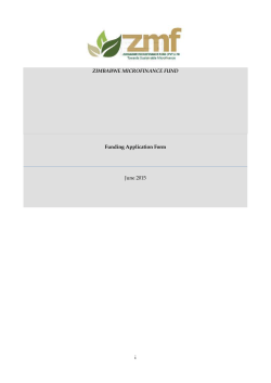 concept note - Zimbabwe Microfinance Fund