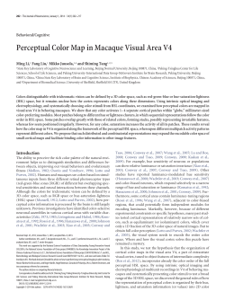 Perceptual Color Map in Macaque Visual Area V4