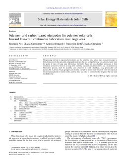 and carbon-based electrodes for polymer solar cells