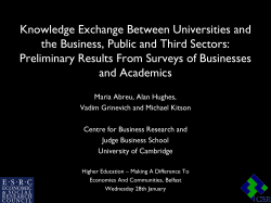 Knowledge Exchange Between Universities And The Business
