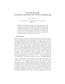 The Safe Bayesian: learning the learning rate via