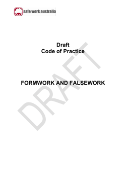 Formwork_and_Falsework - Safe Work Australia Submissions