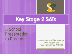 LSCPS KS2 SATs meeting for parents - September 2016