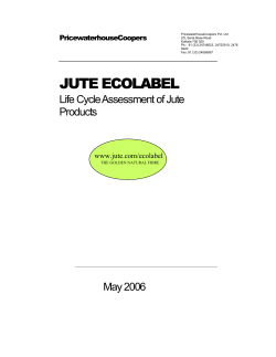 Life Cycle Assessment of Jute Products