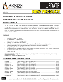 AC SceneStar&trade; LED Scene Light AKRON PART NUMBER