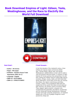 Book Empires of Light: Edison, Tesla