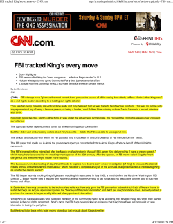 FBI tracked King`s every mo