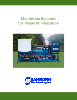 Membrane Systems for Waste Minimization