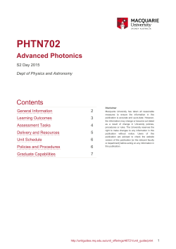 as PDF - Unit Guide