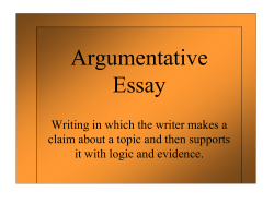 Argumentative Essay