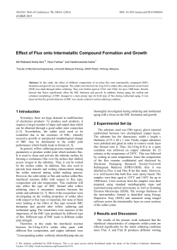 Effect of Flux onto Intermetallic Compound Formation and Growth