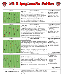 Activity 1 Activity Description Coaching Considerations Ball Tag: All