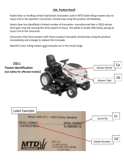 Label under seat 1c 1d 1a 1b - Hydro-Gear