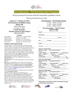 First Impressions - The Print Show 2017 Prospectus