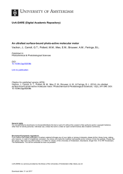 An ultrafast surface-bound photo-active molecular motor Vachon, J.