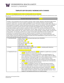 Cyanides SOP - Environmental Health and Safety