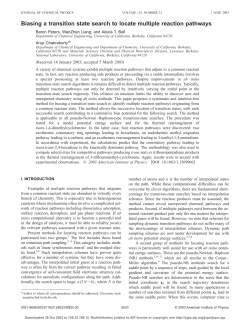 Biasing a transition state search to locate multiple reaction pathways