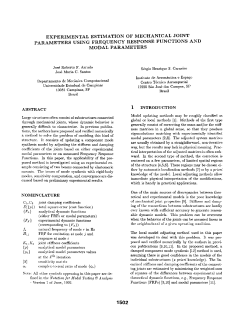 experimental estimation of mechanical joint parameters using