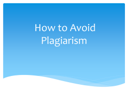 How to Avoid Plagiarism