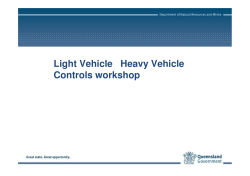 Light vehicle heavy vehicle interaction controls