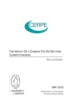 The Impact of a Carbon Tax on Sectors Competitiveness