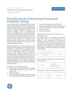 Swab Recovery of Low Solubility Compounds