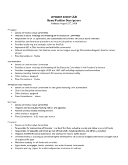 Johnston Soccer Club Board Position Descriptions
