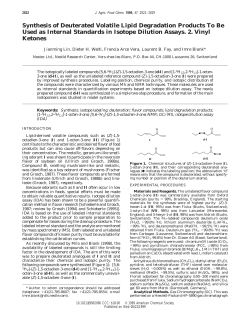 Synthesis of Deuterated Volatile Lipid Degradation Products To Be