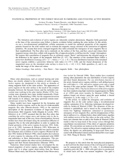 L87 STATISTICAL PROPERTIES OF THE ENERGY