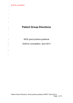 Patient Group Directions