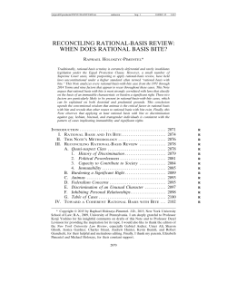 reconciling rational-basis review: when does rational basis bite?