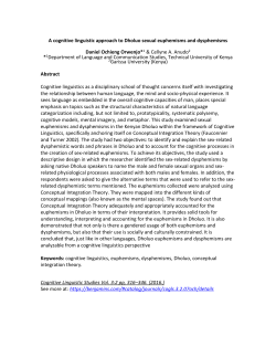 A cognitive linguistic approach to Dholuo sexual