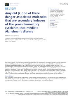 Amyloid : one of three dangerassociated molecules that are