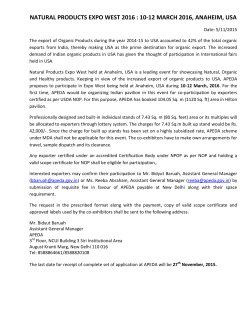 natural products expo west 2016 : 10-12 march 2016