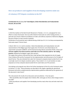 How can producers and suppliers from developing